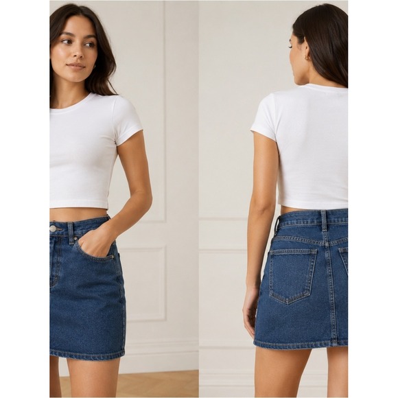 Halogen Dresses & Skirts - Halogen Mini Skirt Women's 12 Blue High Rise Stretch Casual Summer Y2K‎